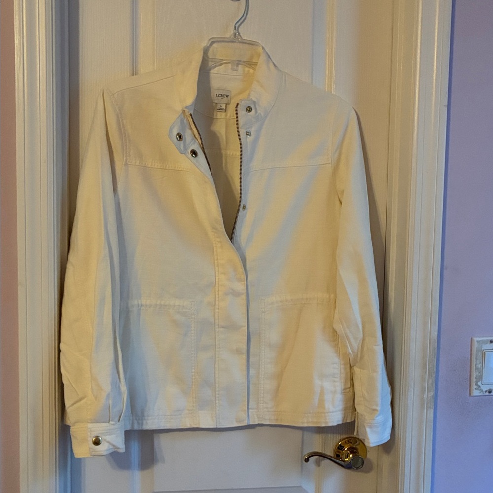 J. Crew Utility Women’s Chore Jacket Ivory Sz L